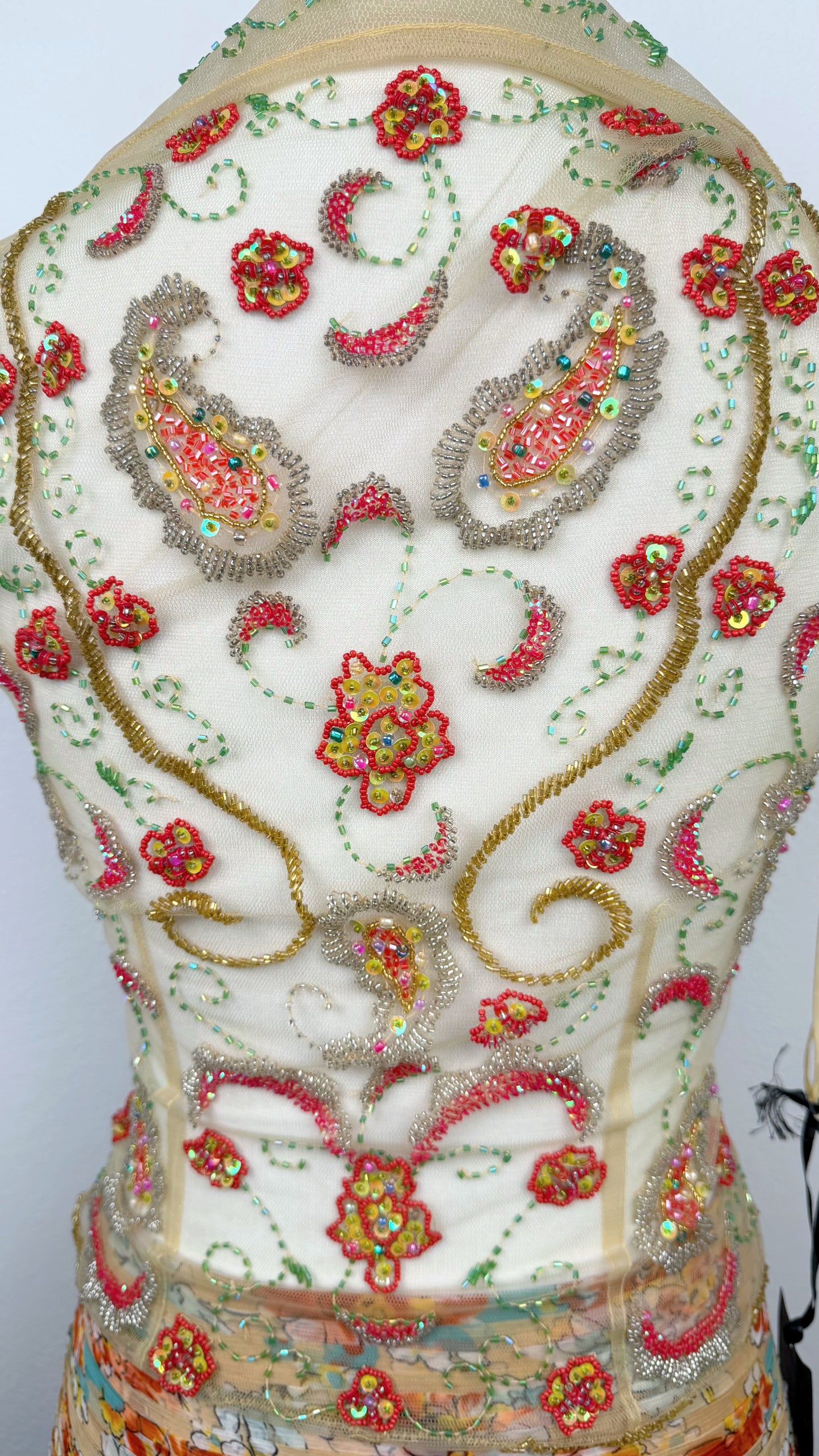 Enchanted Garden Hand-Beaded Two-Piece Set