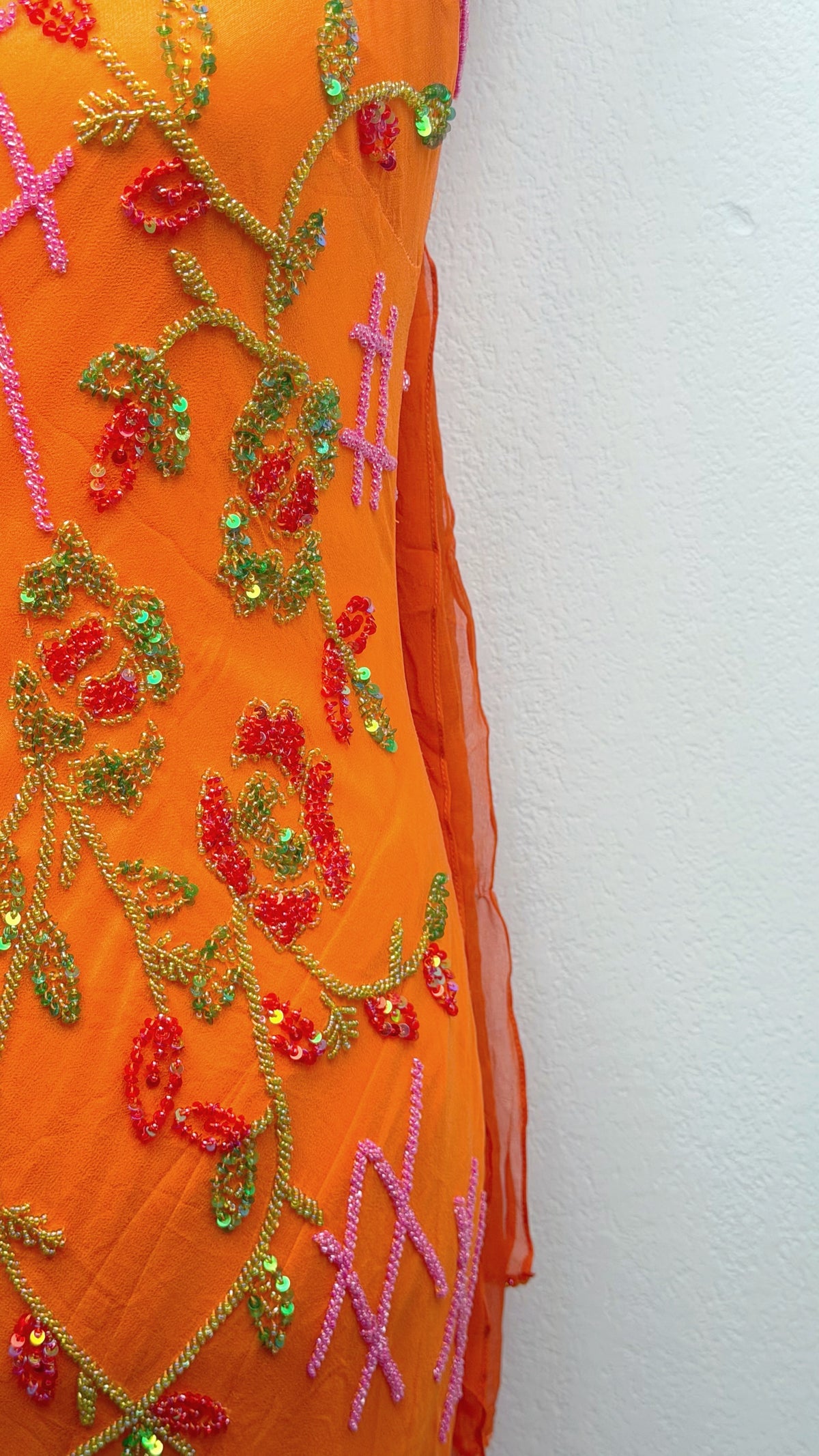 The Tangerine Fairy Silk Dress