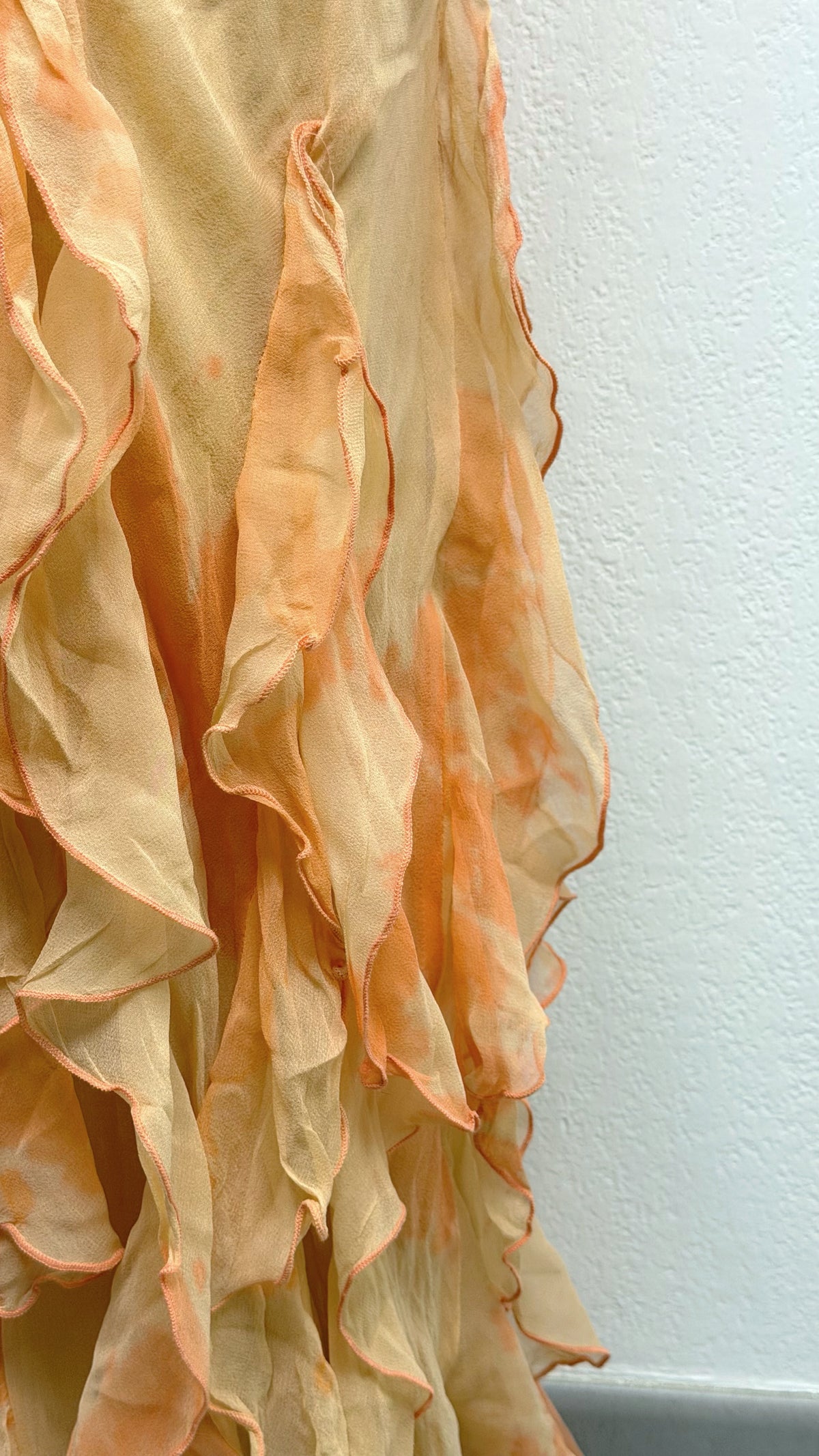Peach Stardust Silk Gown