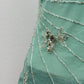 Seafoam Butterfly Beaded Top