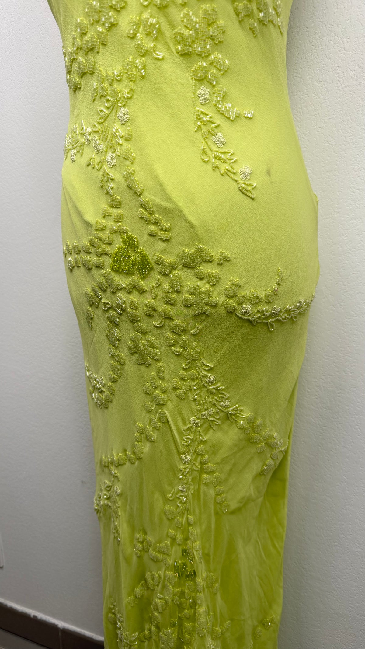 The Lime Enchantment Silk Dress