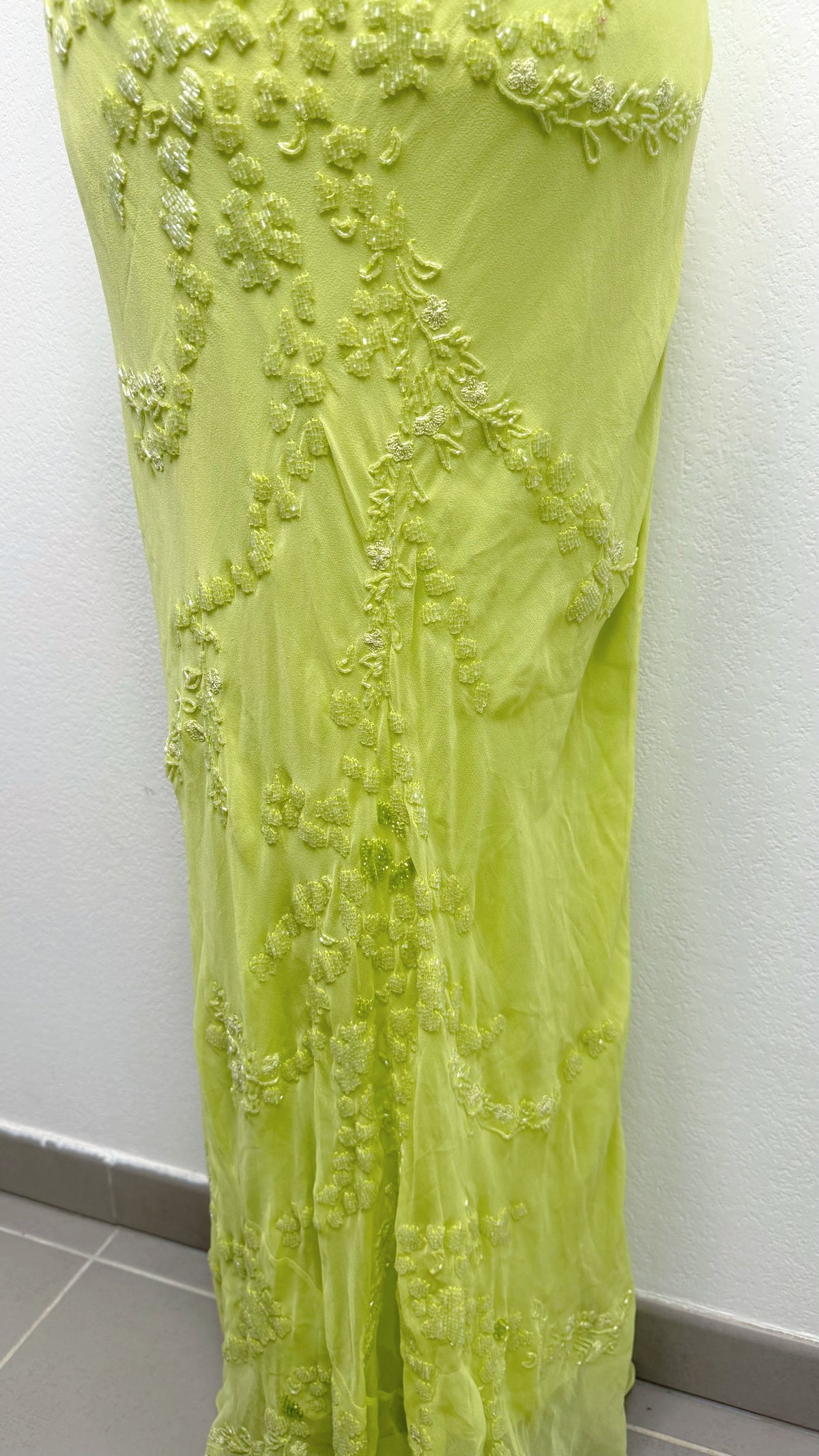 The Lime Enchantment Silk Dress