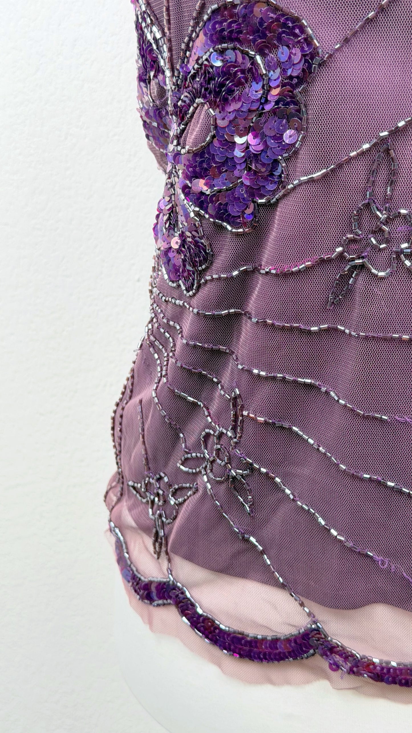 Midnight Butterfly Beaded Top