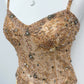 Golden Wildcat Hand-Beaded Two-Piece Set