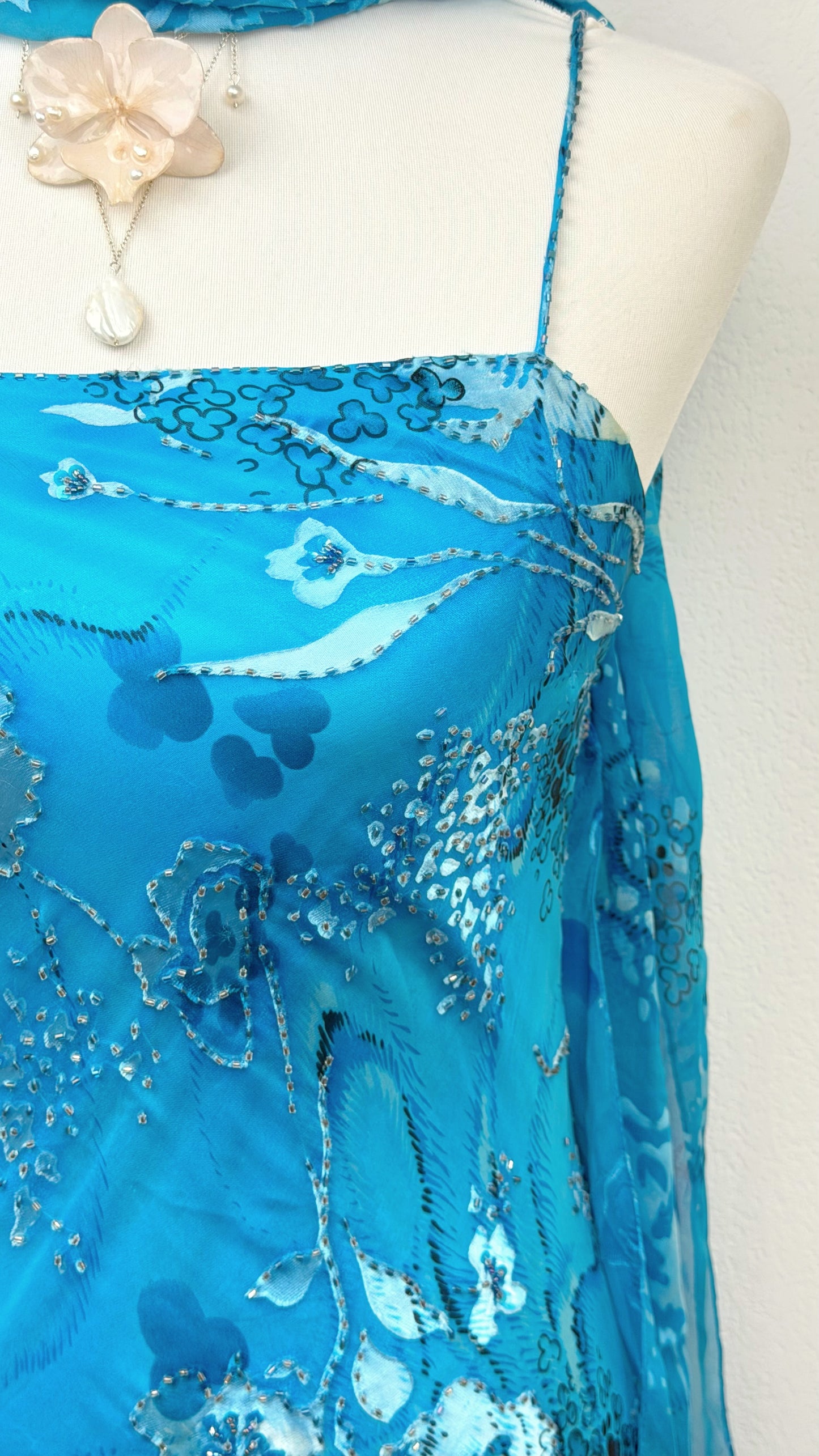 Nerissa Bluebell Silk Dress