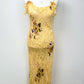 Solara Silk Golden Wildflower Gown