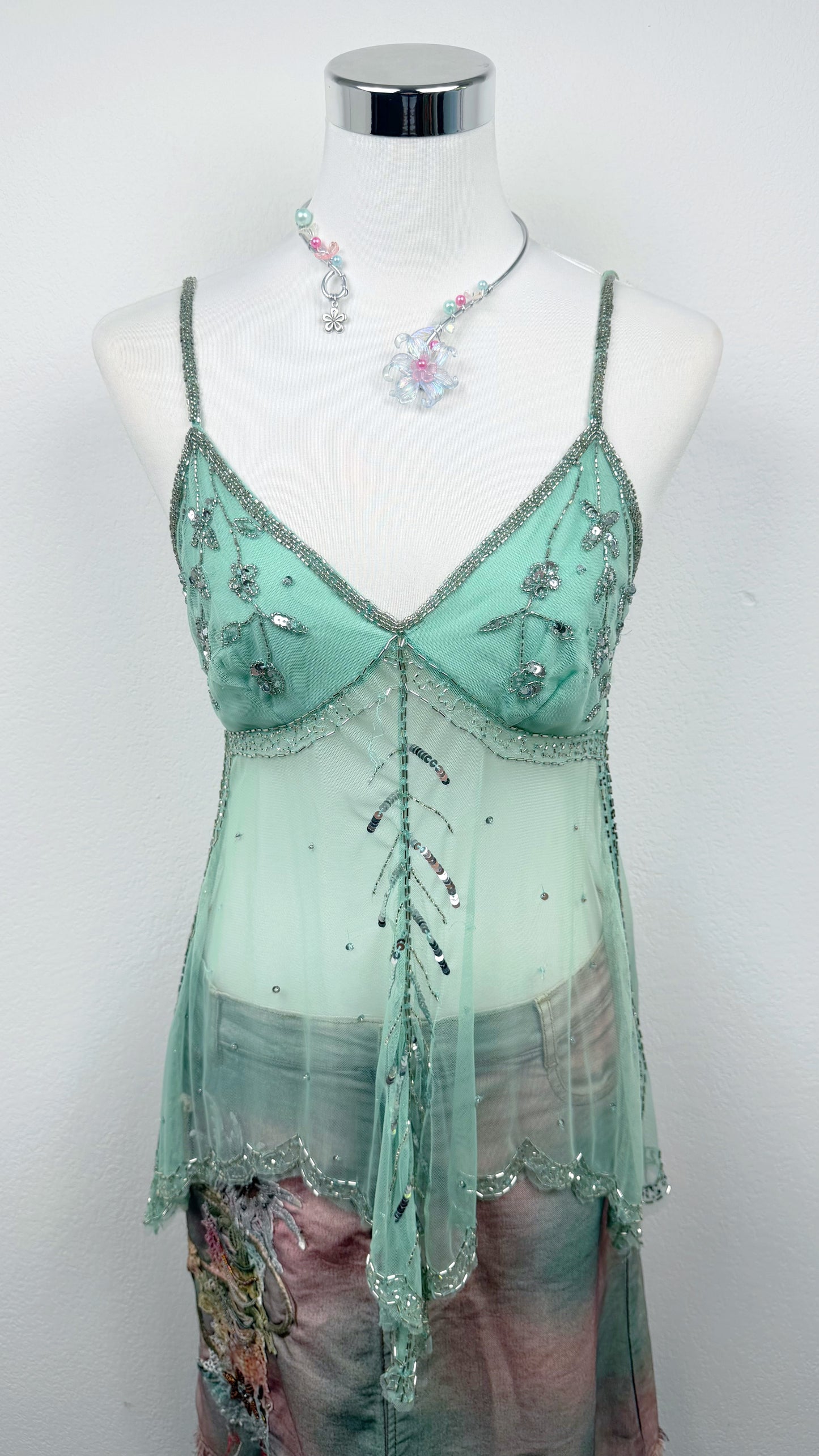 Mint Fairy Butterfly Top