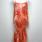 The Coral Blossom Silk Gown