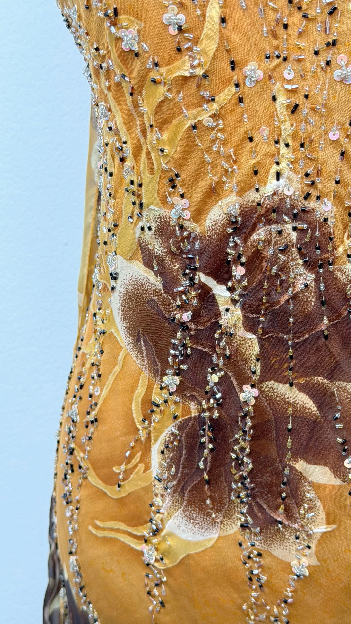 Aurelia Silk Gilded Orchid Gown