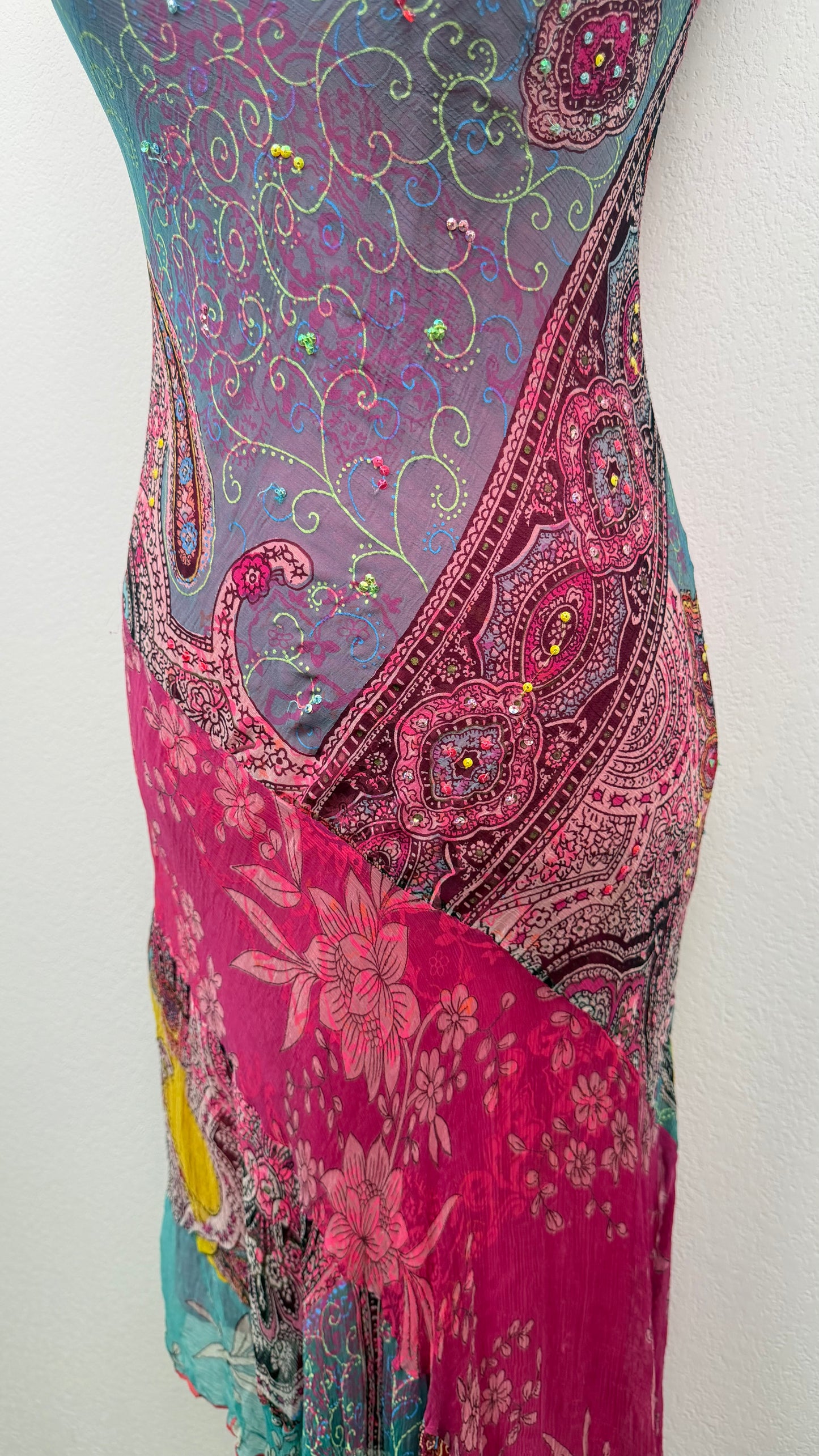 Derhy Pink Lagoon Paisley Dress