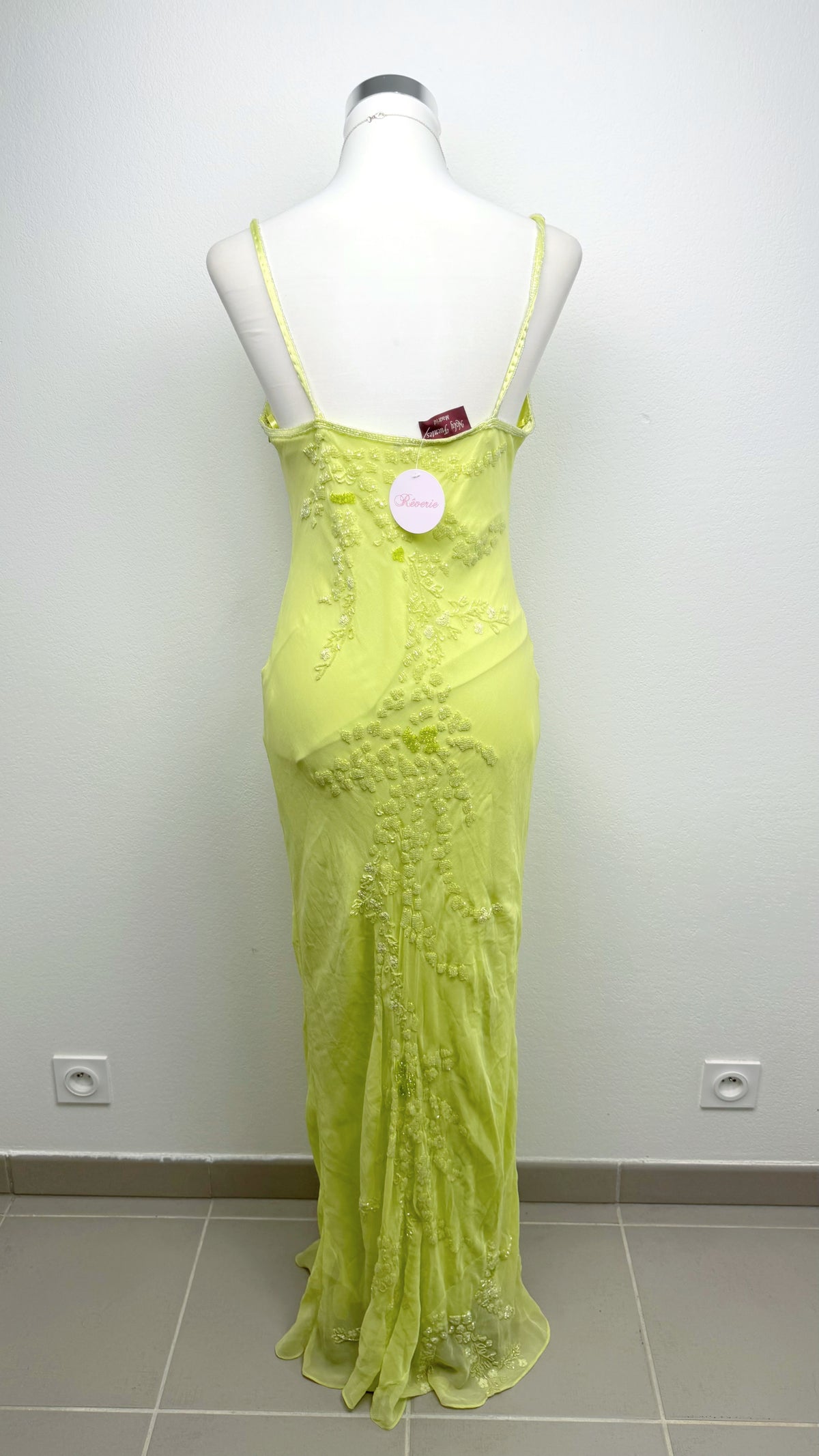 The Lime Enchantment Silk Dress