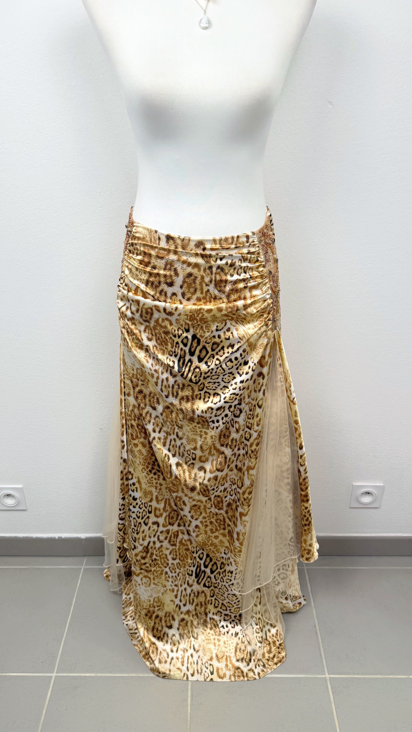 Golden Wildcat Hand-Beaded Two-Piece Set