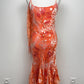The Coral Blossom Silk Gown