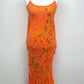 The Tangerine Fairy Silk Dress