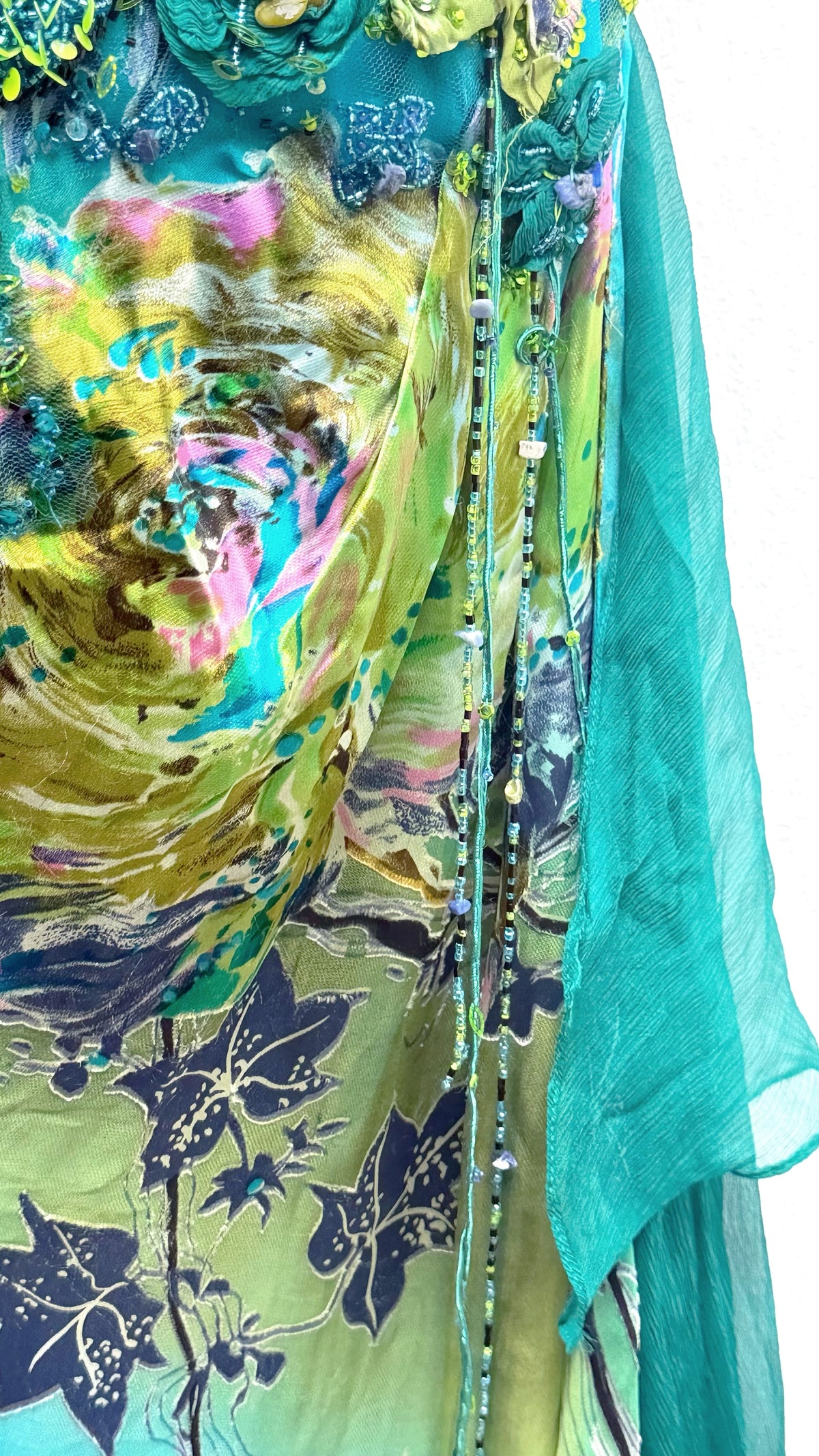 The Emerald Fae Silk Dress