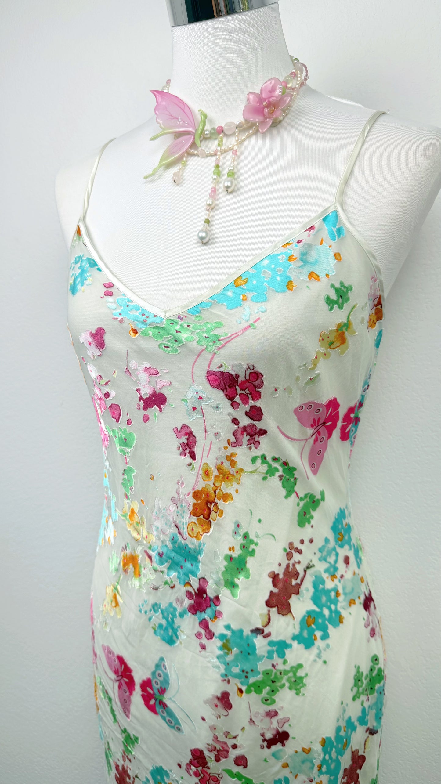 Butterfly Meadow Silk Dress