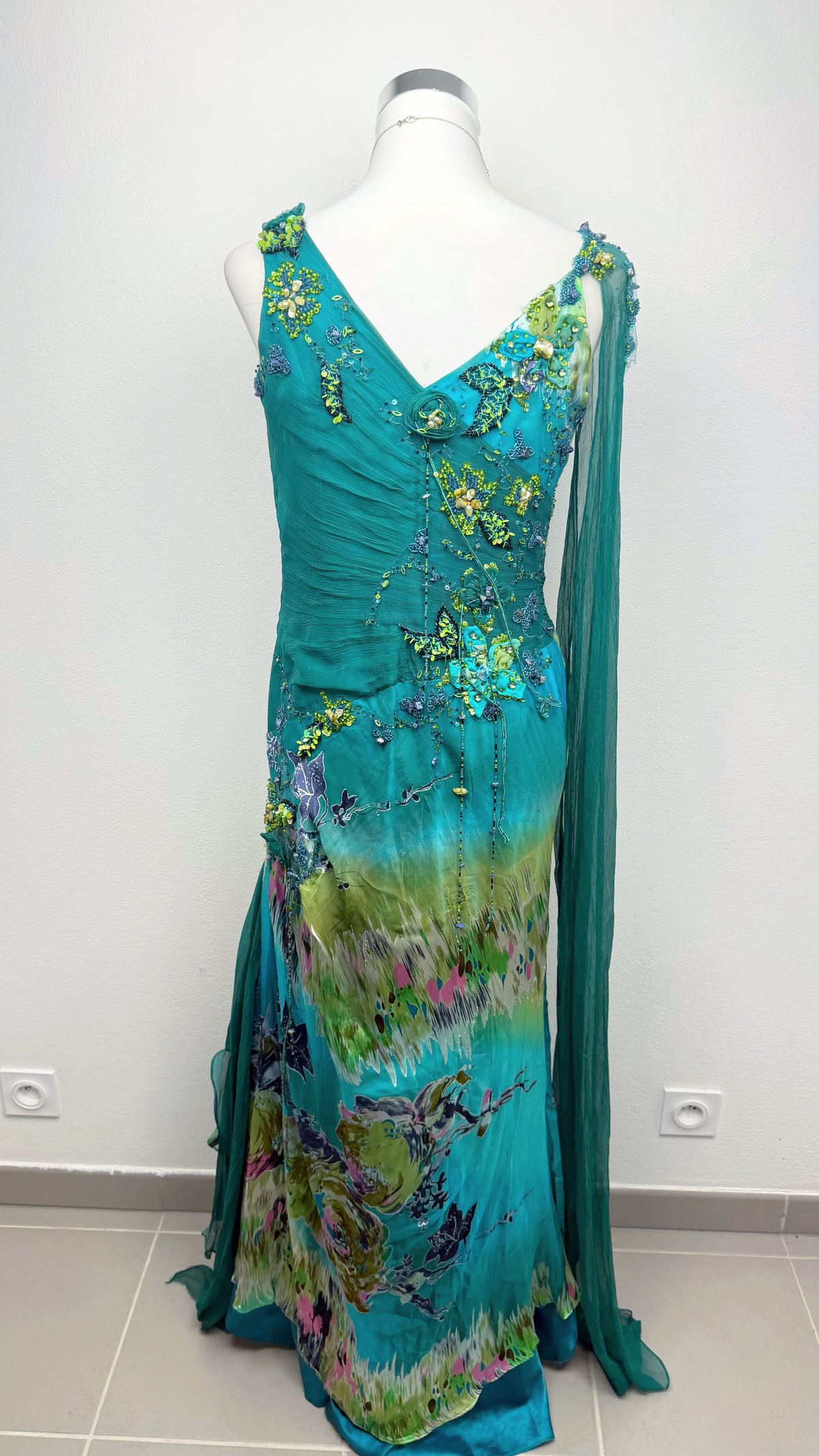 The Emerald Fae Silk Dress