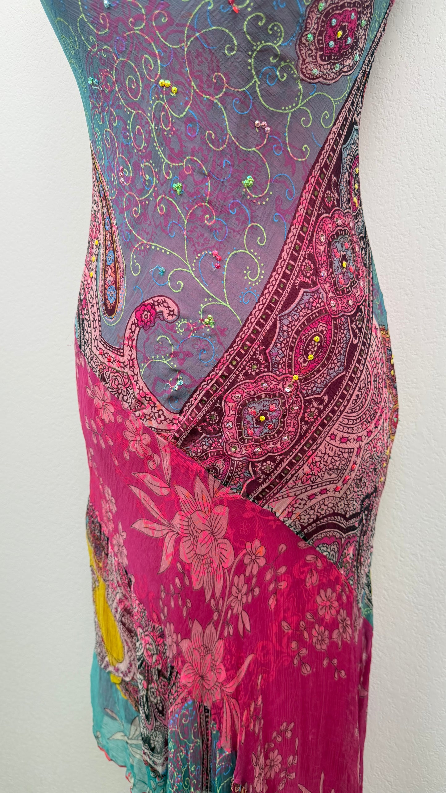 Derhy Pink Lagoon Paisley Dress