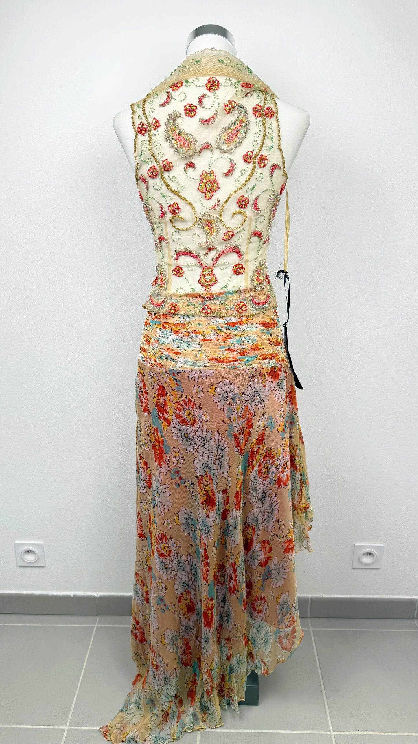 Enchanted Garden Hand-Beaded Two-Piece Set