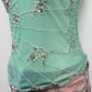 Seafoam Butterfly Beaded Top