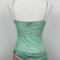 Seafoam Butterfly Beaded Top