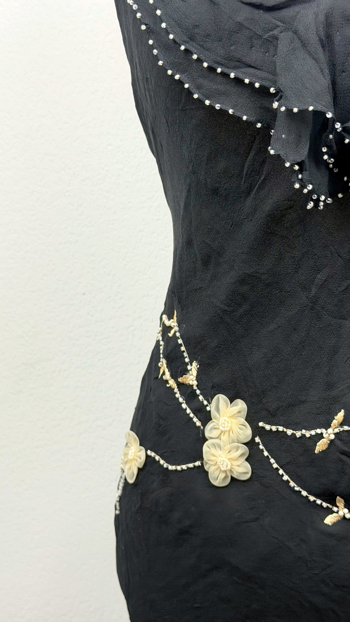 The Midnight Moonflower Silk Dress