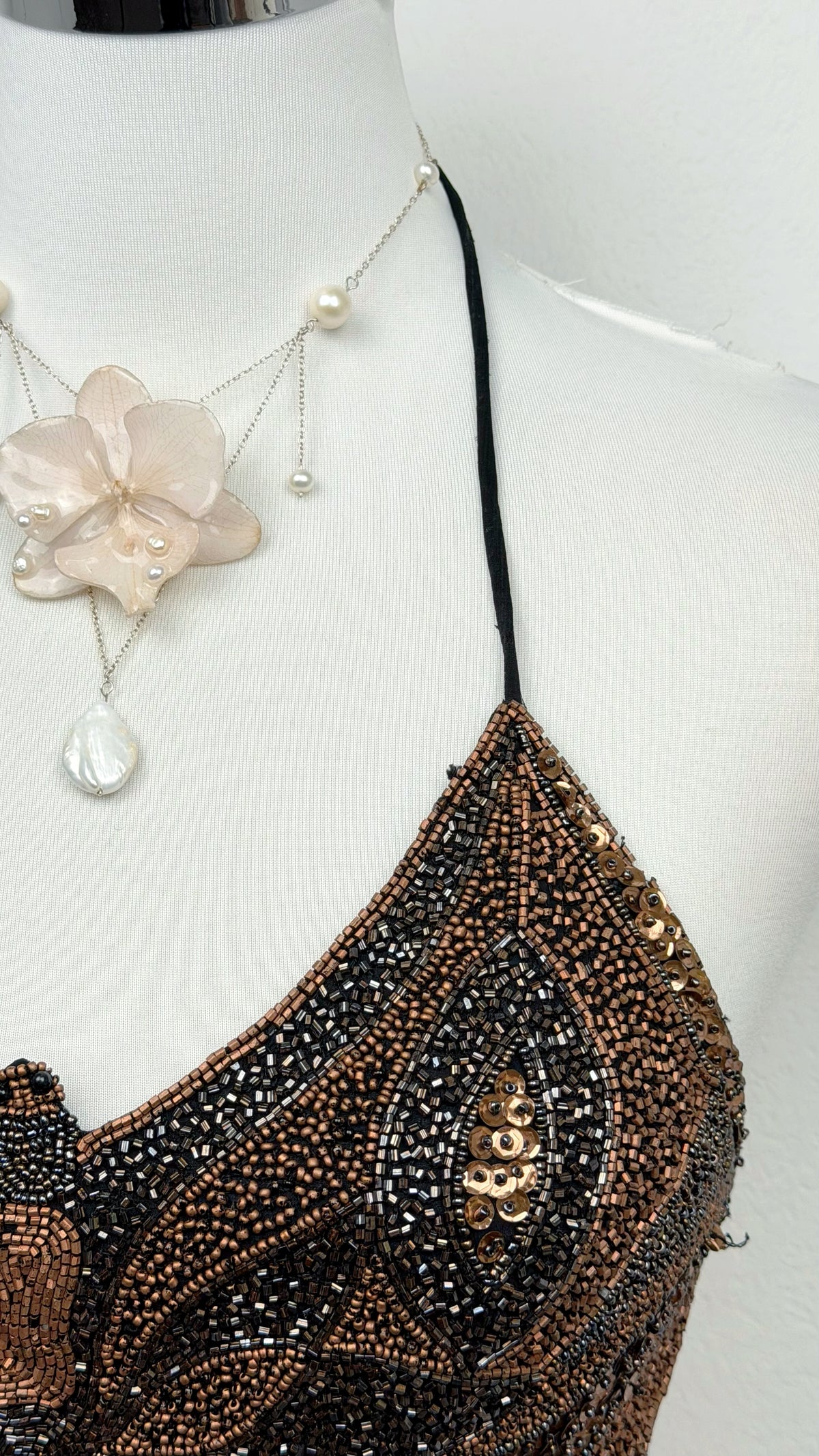 The Midnight Monarch Silk Butterfly Top