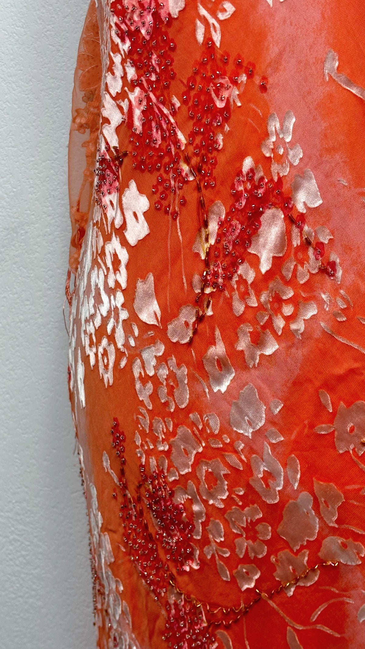 The Coral Blossom Silk Gown