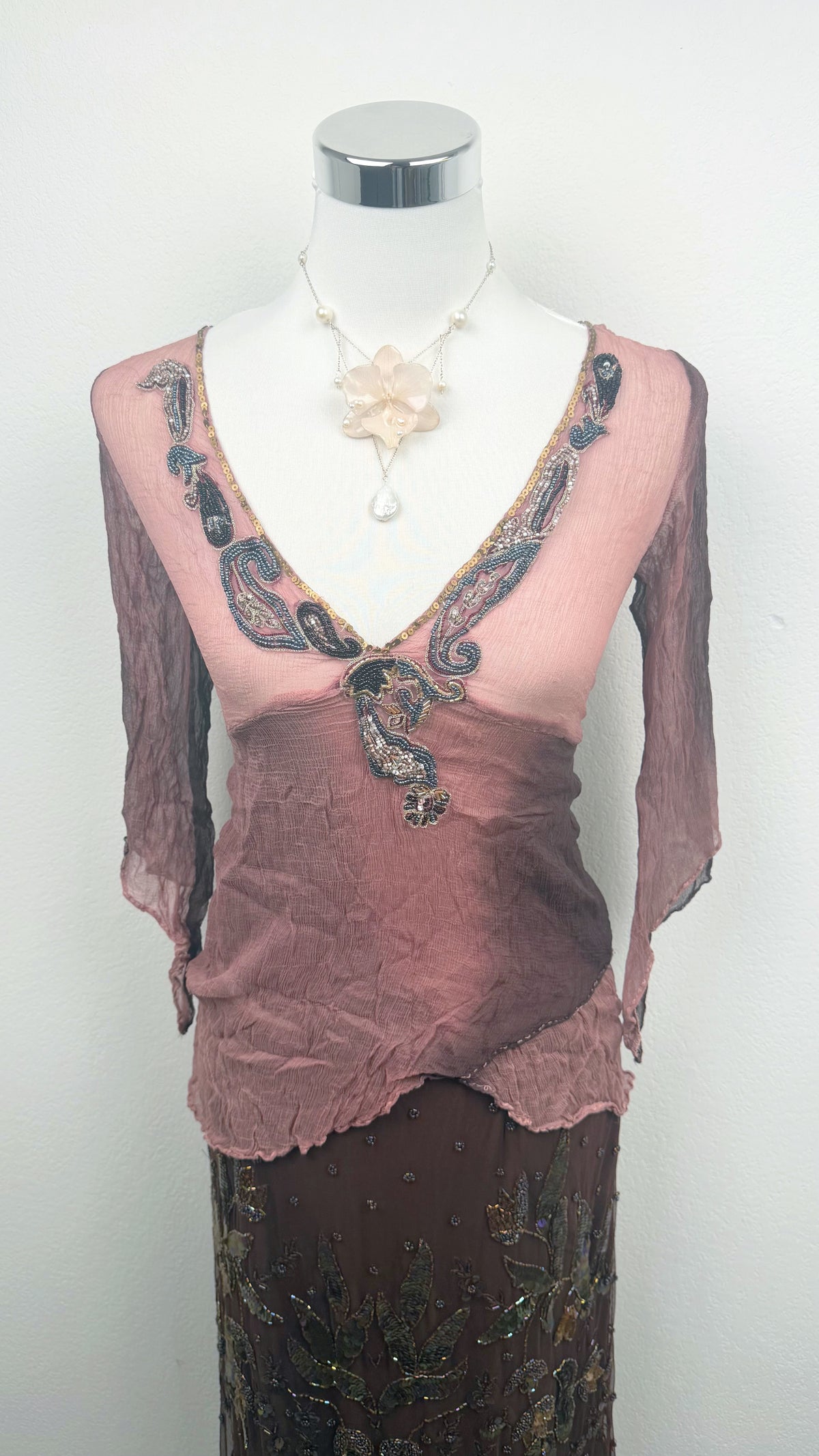 Rare Derhy Rosewood Fairy Top