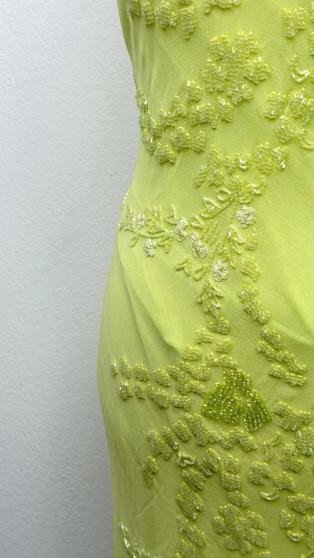 The Lime Enchantment Silk Dress