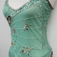 Seafoam Butterfly Beaded Top