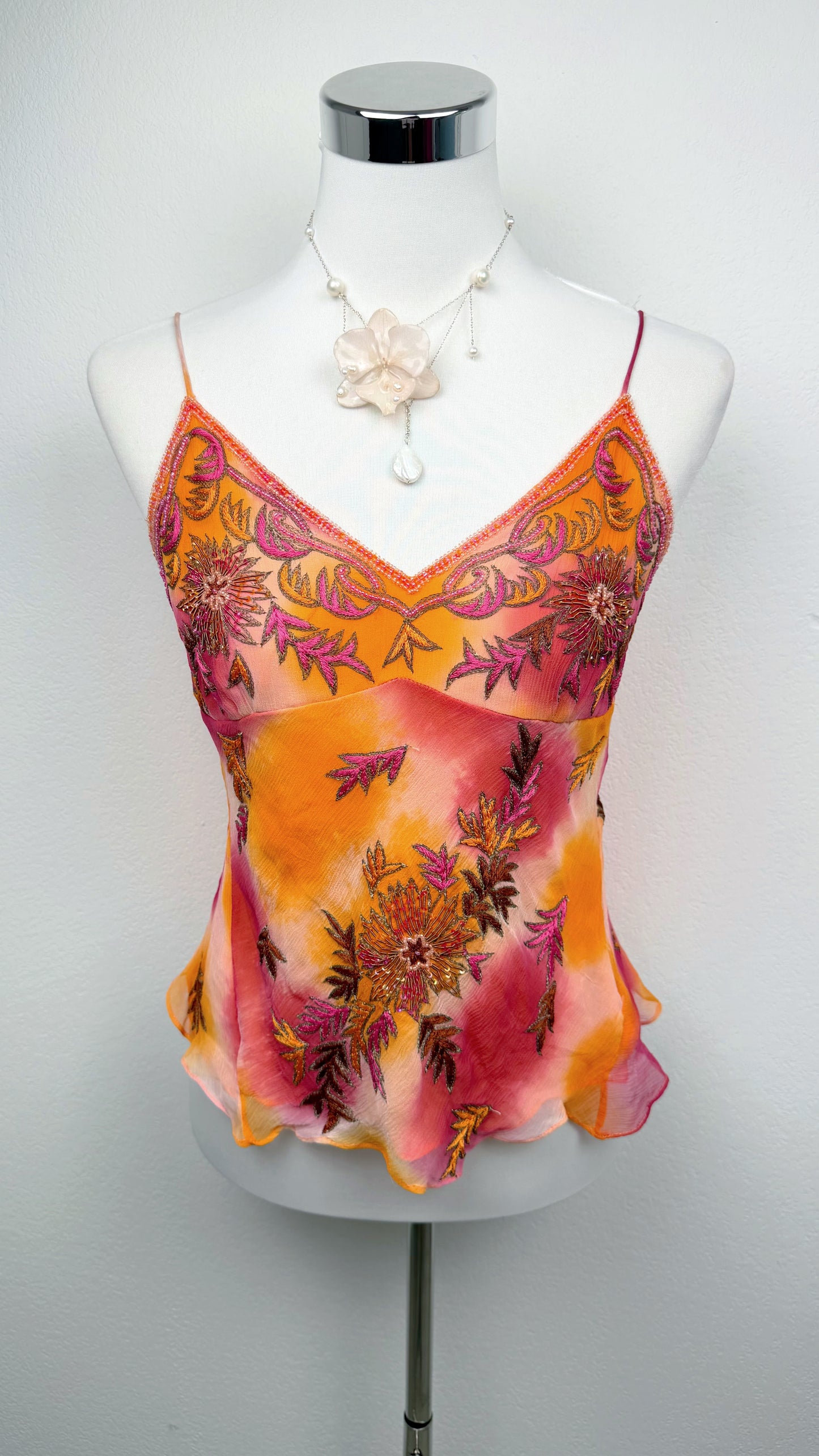 Aftershock Sunset Garden Silk Top