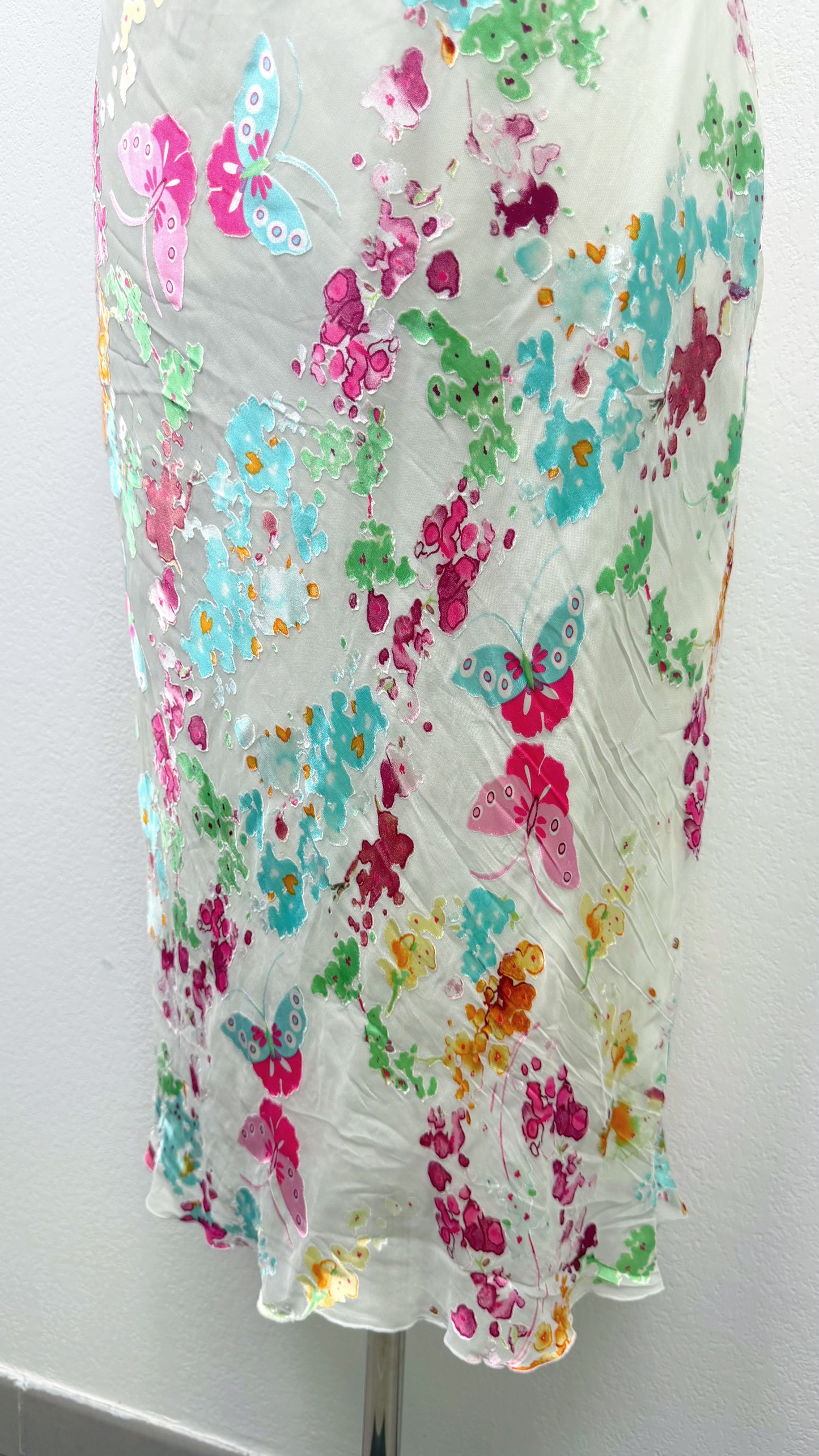 Butterfly Meadow Silk Dress