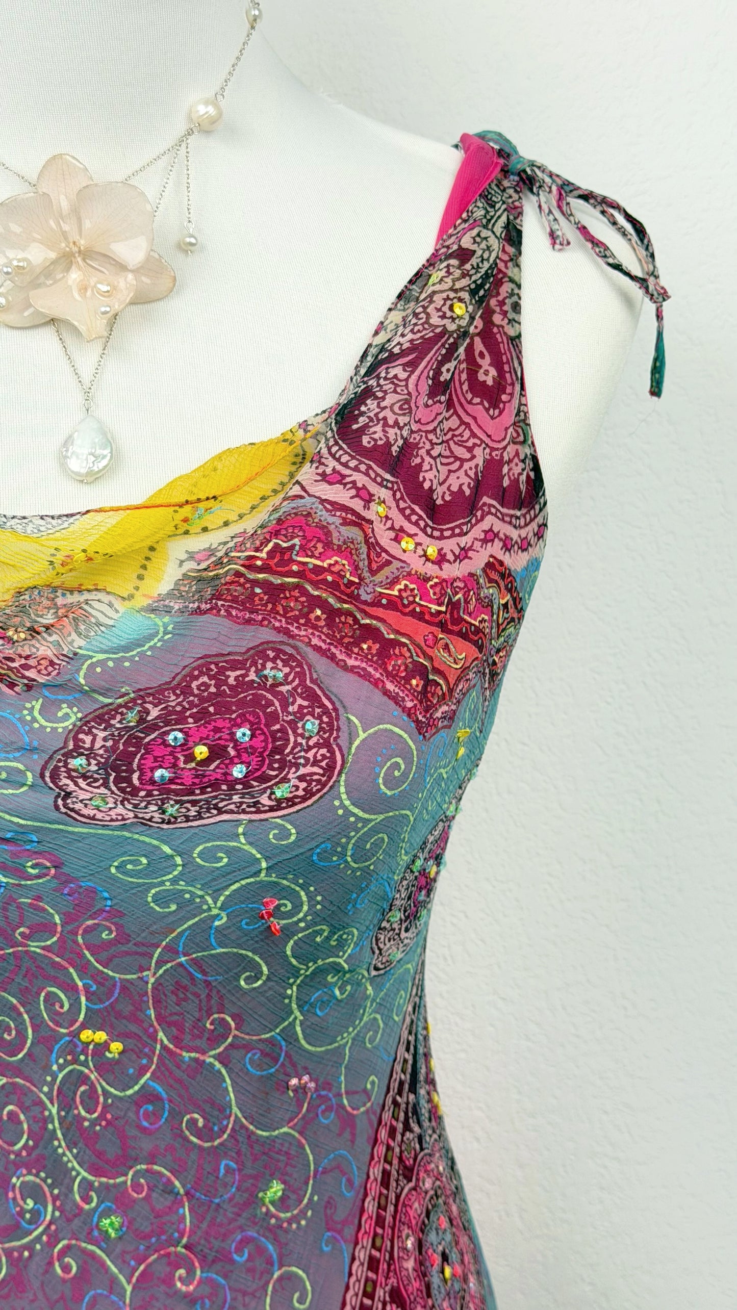 Derhy Pink Lagoon Paisley Dress