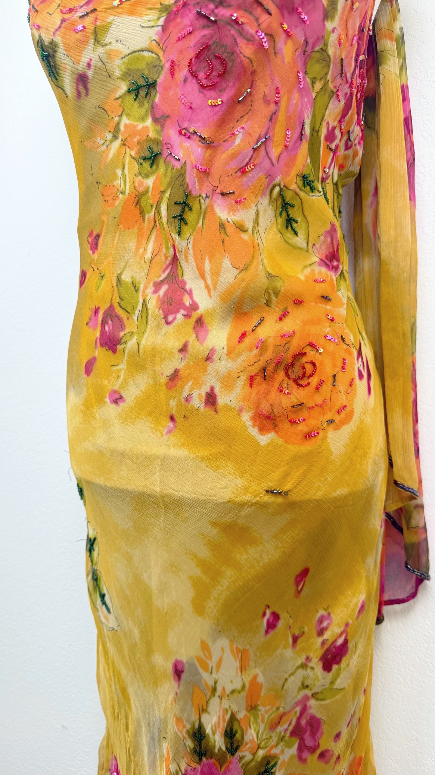 Golden Rose Garden Dress