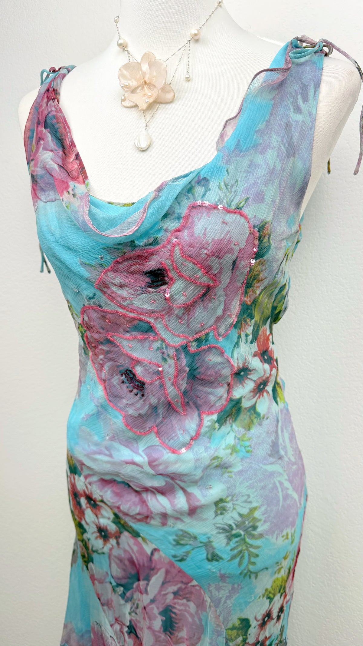 Rare Derhy Bluebell Romance Dress & Cardigan Set