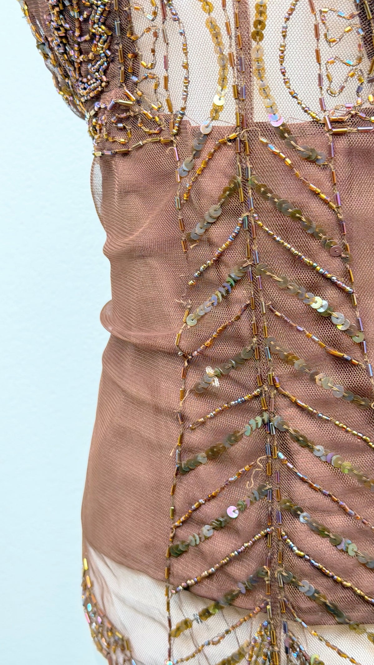 The Mocha Butterfly Beaded Top