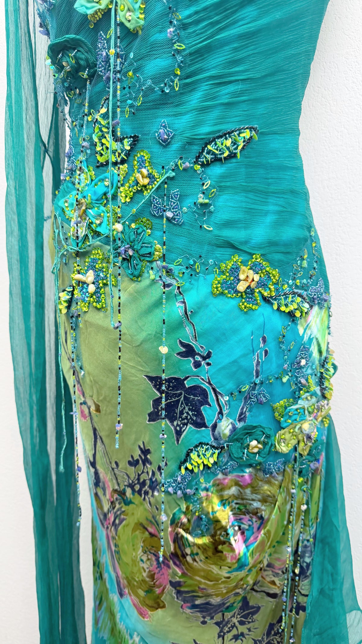 The Emerald Fae Silk Dress
