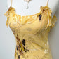 Solara Silk Golden Wildflower Gown
