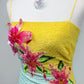 Blumarine SS02 Tropical Lily Beaded Top