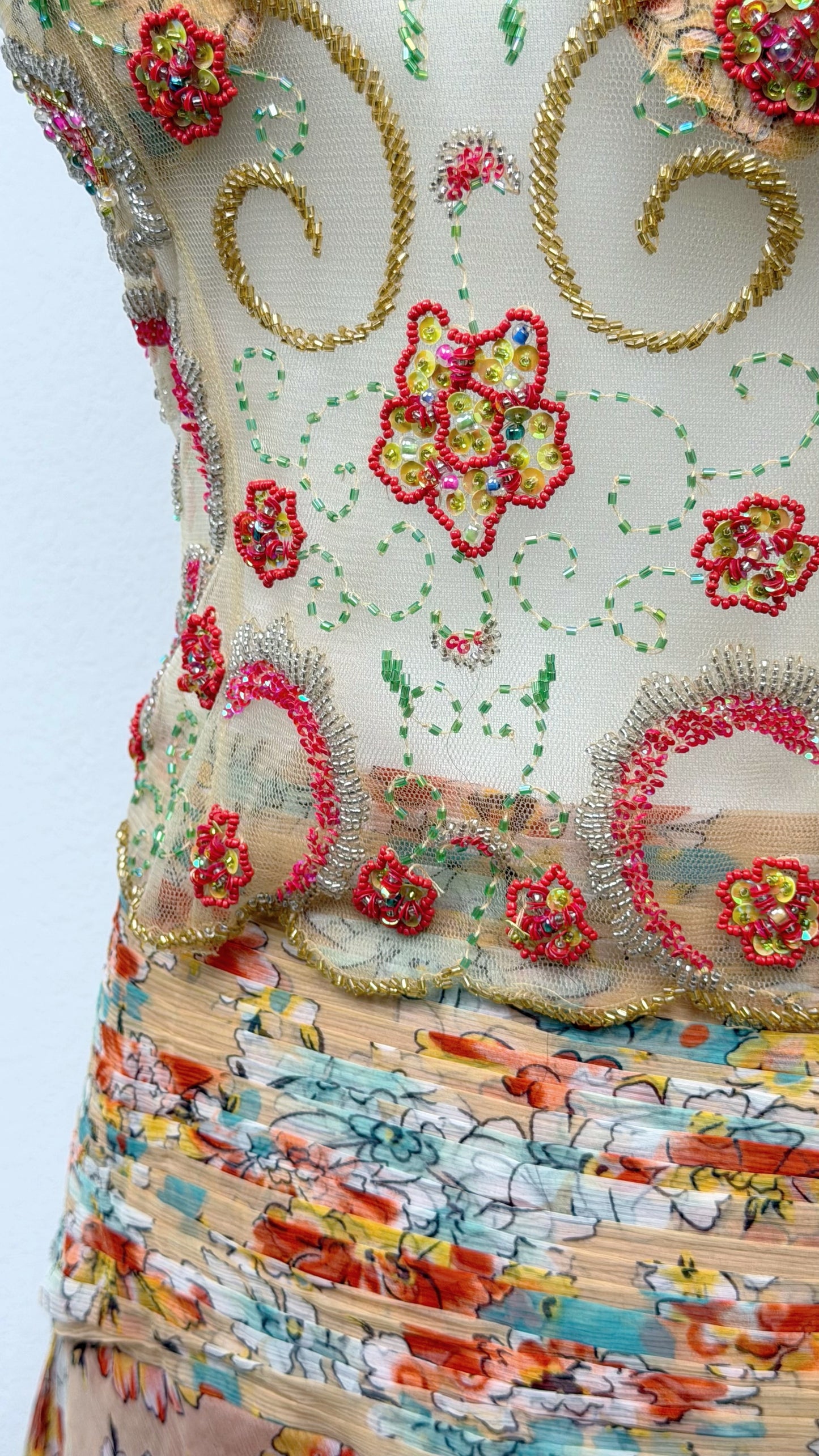 Enchanted Garden Hand-Beaded Two-Piece Set