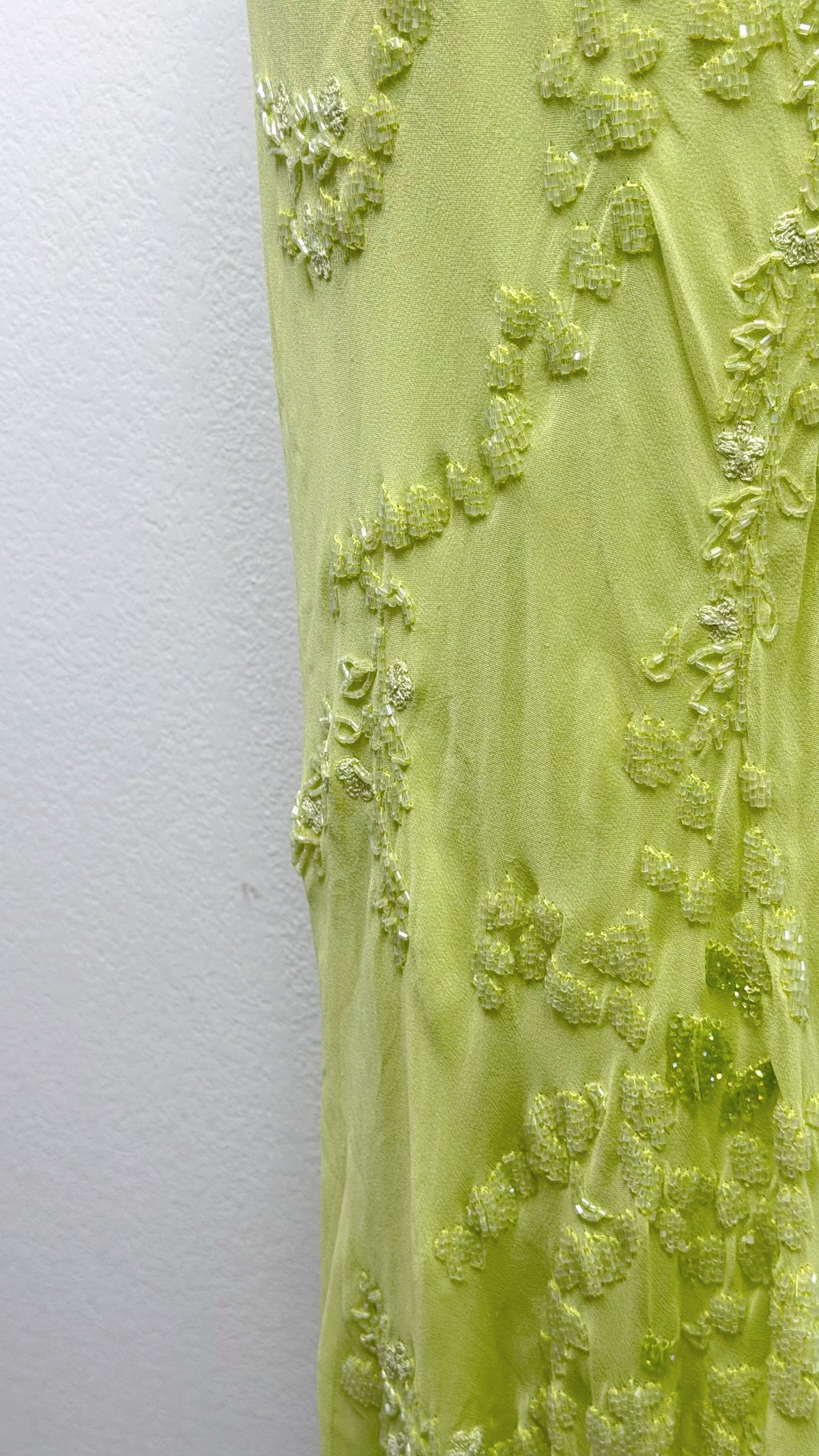 The Lime Enchantment Silk Dress