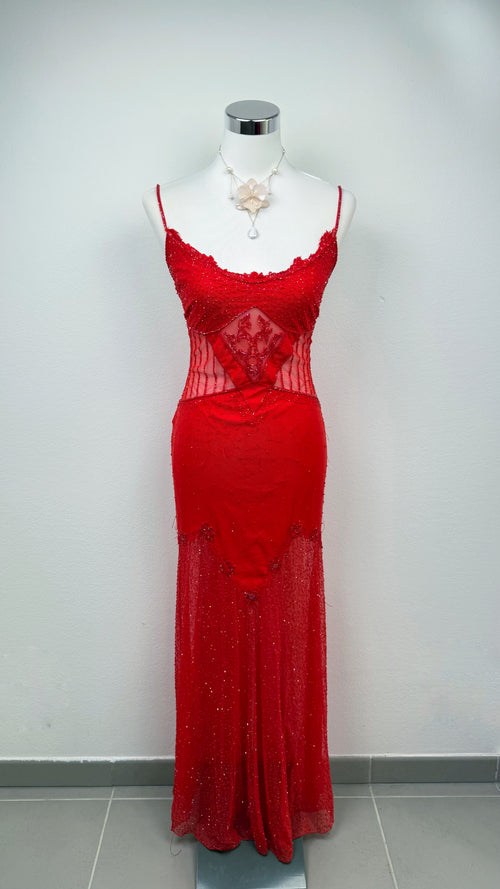 Scarlet Siren Beaded Gown