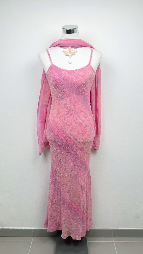 Silk Pink Stardust Gown