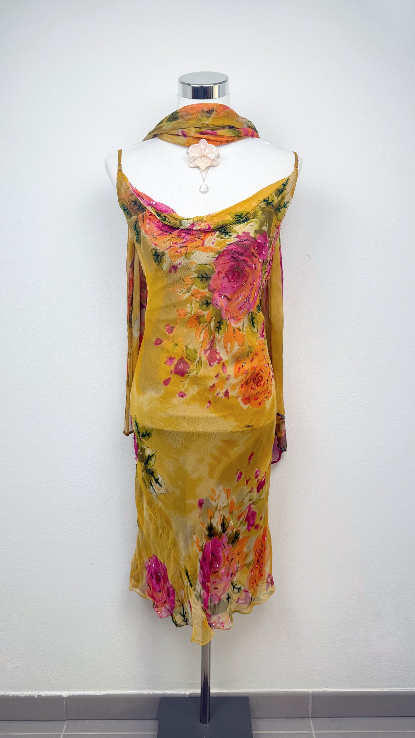 Golden Rose Garden Dress