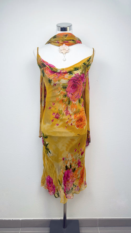 Golden Rose Garden Dress