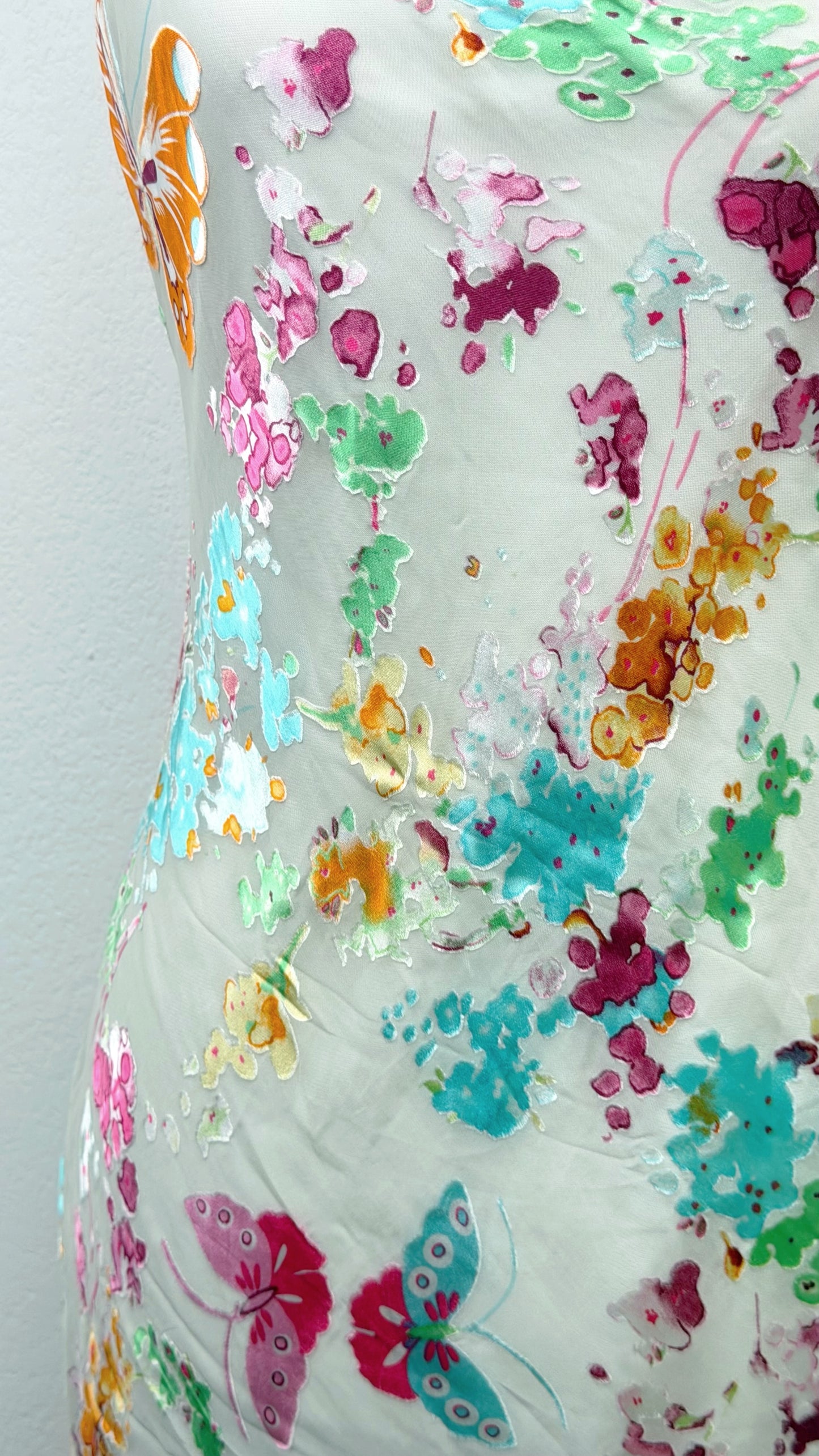 Butterfly Meadow Silk Dress