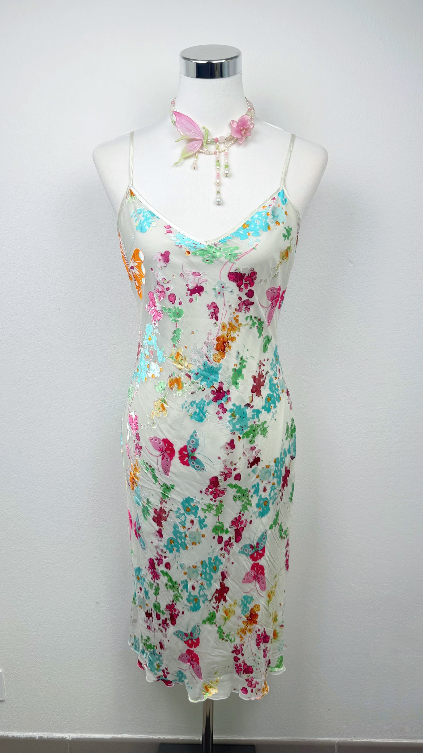 Butterfly Meadow Silk Dress