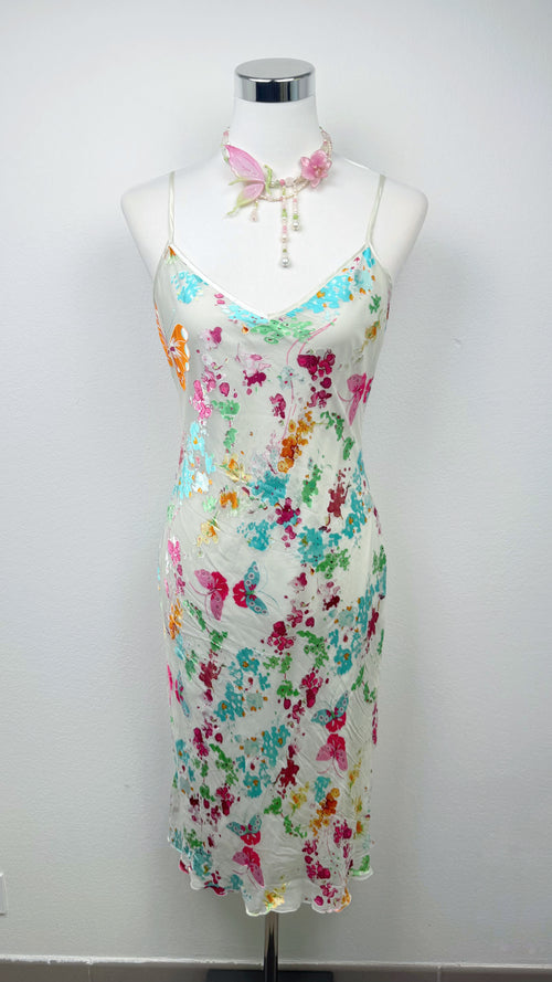 Butterfly Meadow Silk Dress
