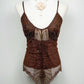 The Mocha Butterfly Beaded Top